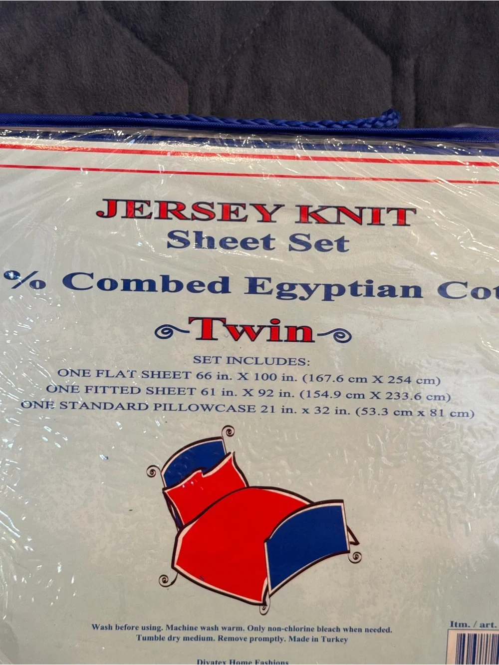NWT Jersey Knit Twin Sheet Set with Pink & Red Floral Print